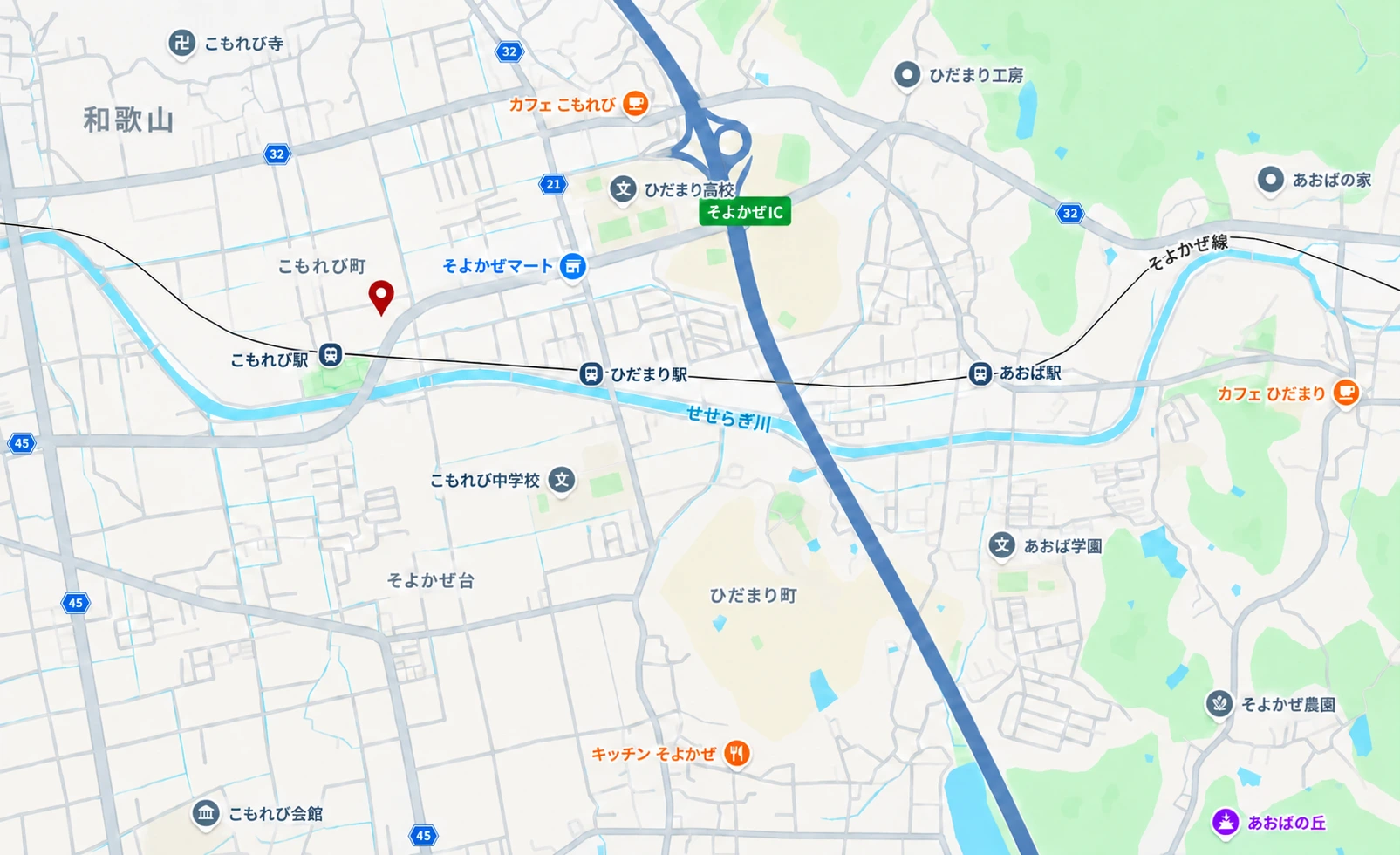 FERN cafe周辺の案内図